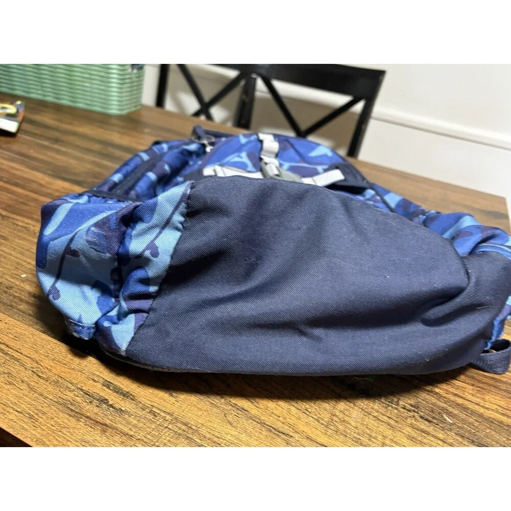 Pottery Barn Kids Mackenzie Backpack Blue Grey Camo Adjustable School Bag